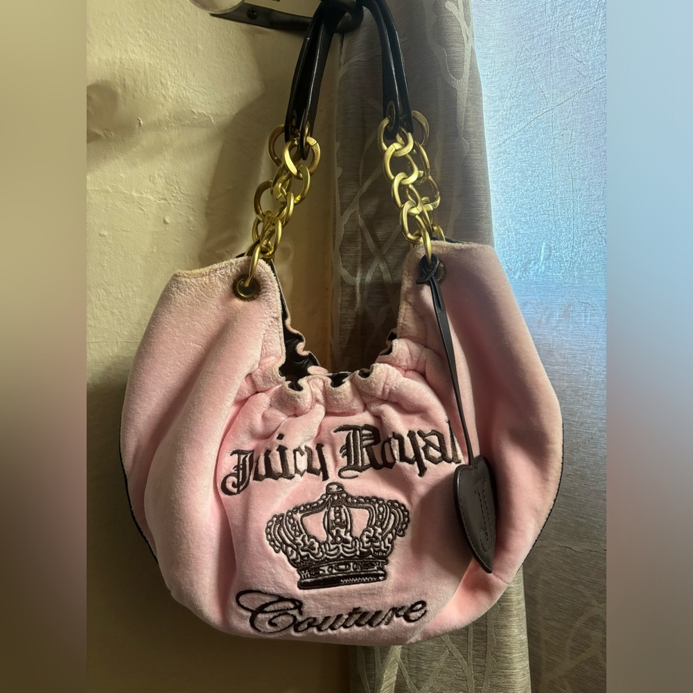 JUICY COUTURE vintage “Juicy Royal Couture” shoulder bag pink